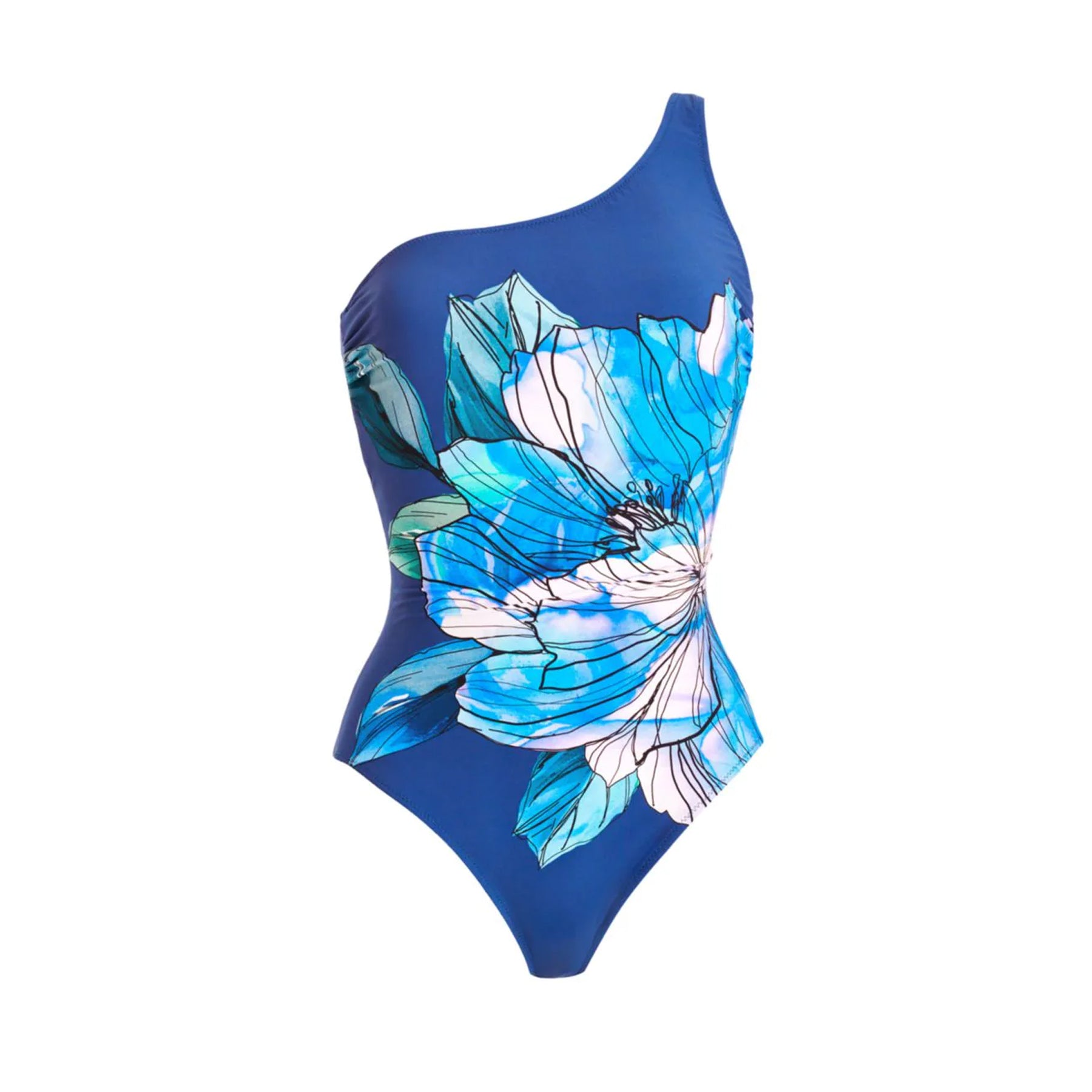 Gottex Wildflower One-Shoulder Swimsuit