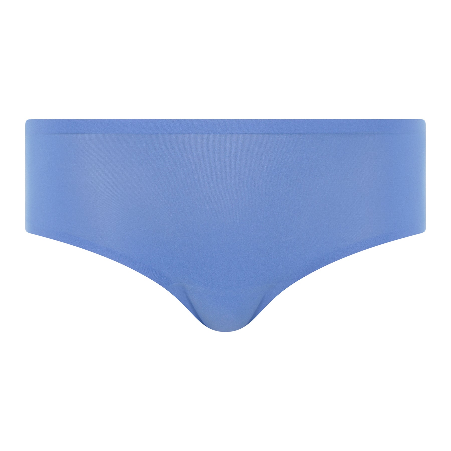 Chantelle Soft Stretch Hipster Shorty in Antoinette Blue - flat lay of seamless, ultra-soft microfiber panty