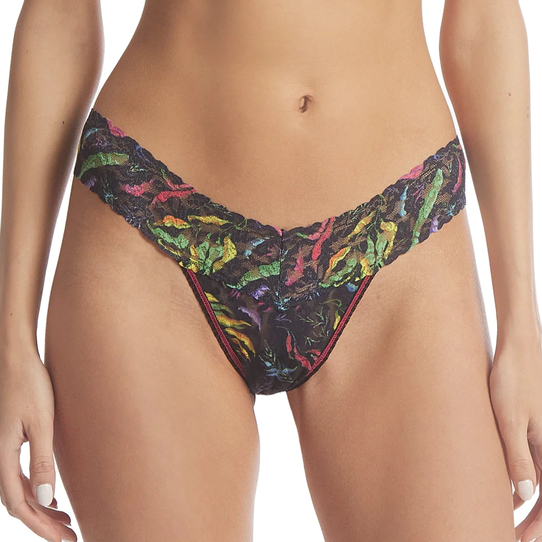 Hanky Panky Printed Lace Low Rise Thong