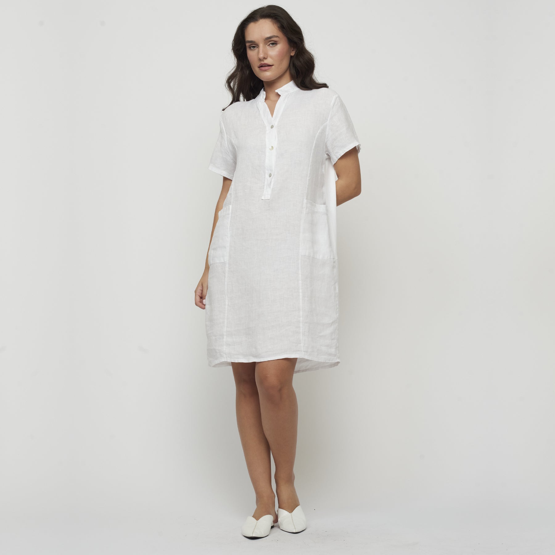 Pistache Linen Dress