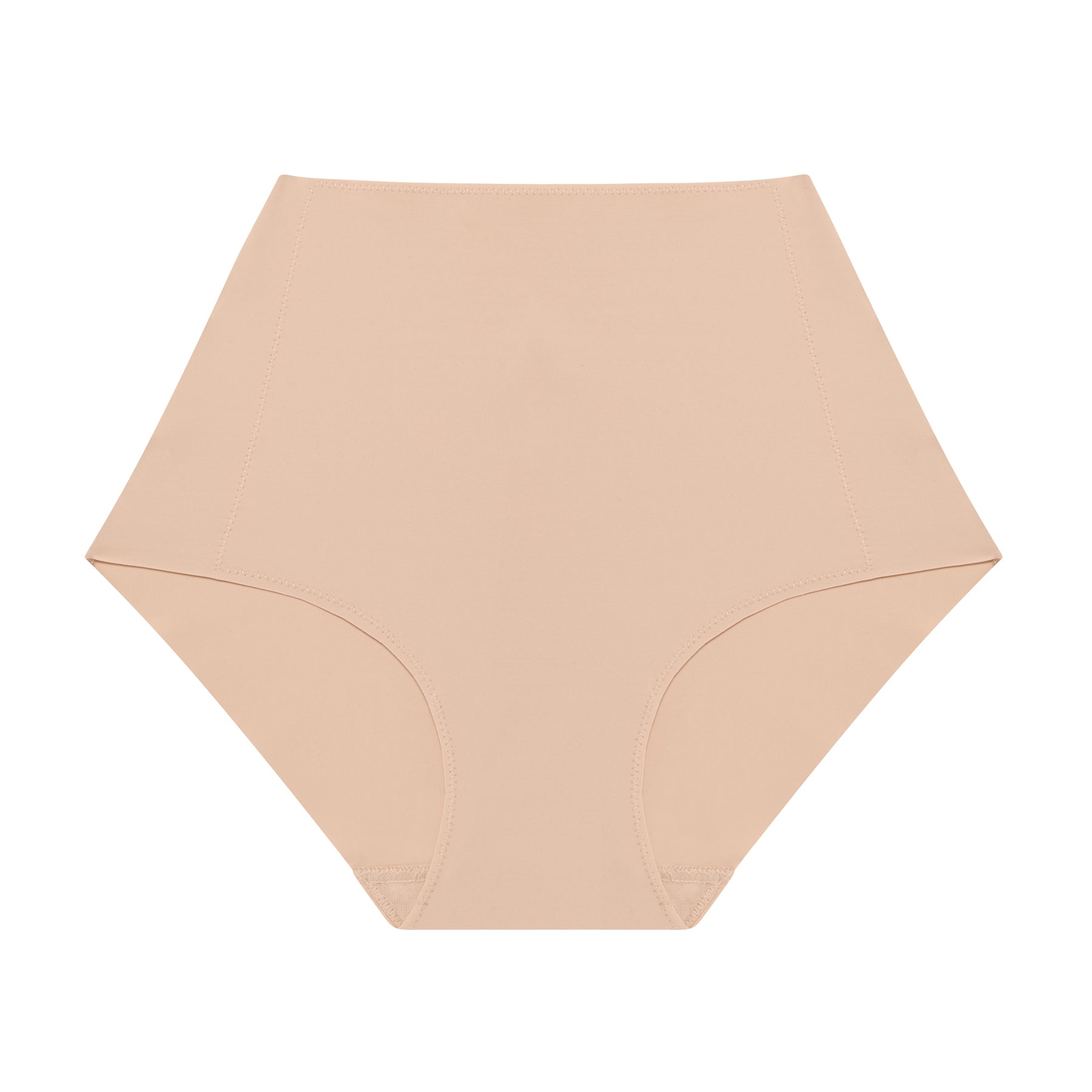 Simone Pérèle Story Control Full Brief in Peau Rosée - flat lay front view.