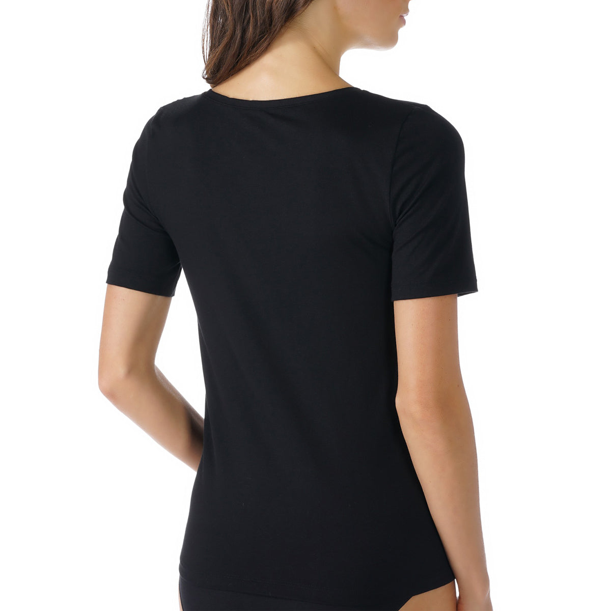 Mey 26815 Organic Cotton S/S Top in Black