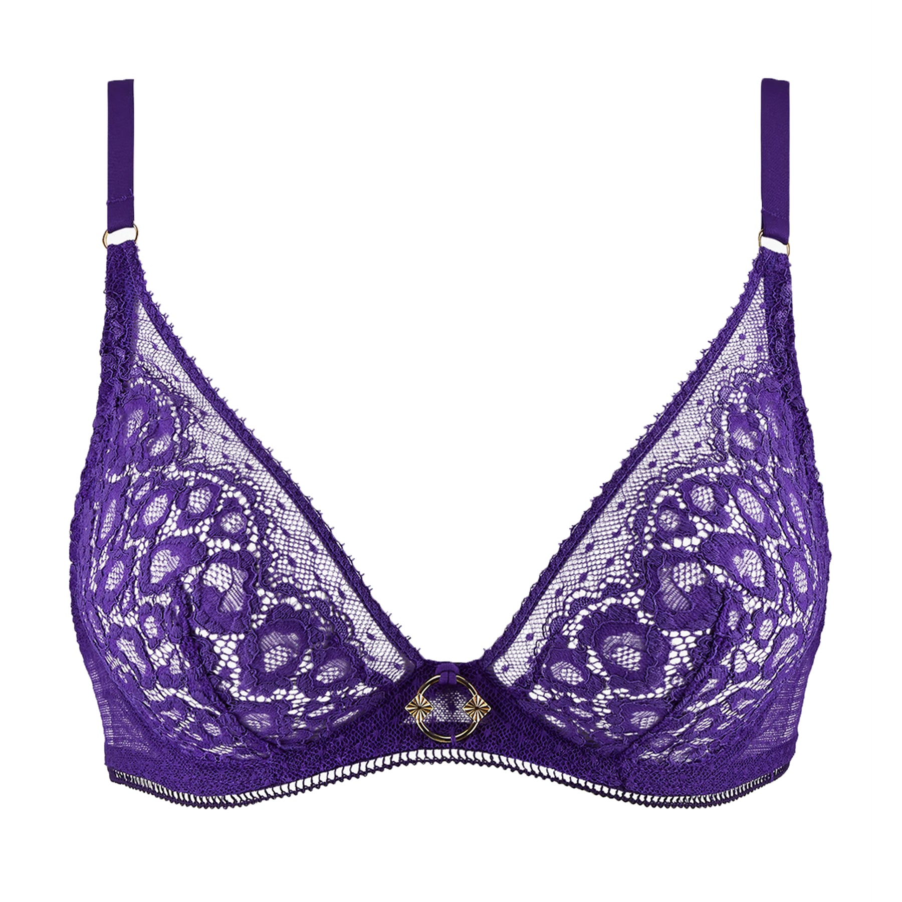 Victoria's Secret PINK Misty Lilac Purple Regular Cup Lace Unlined Triangle  Bralette