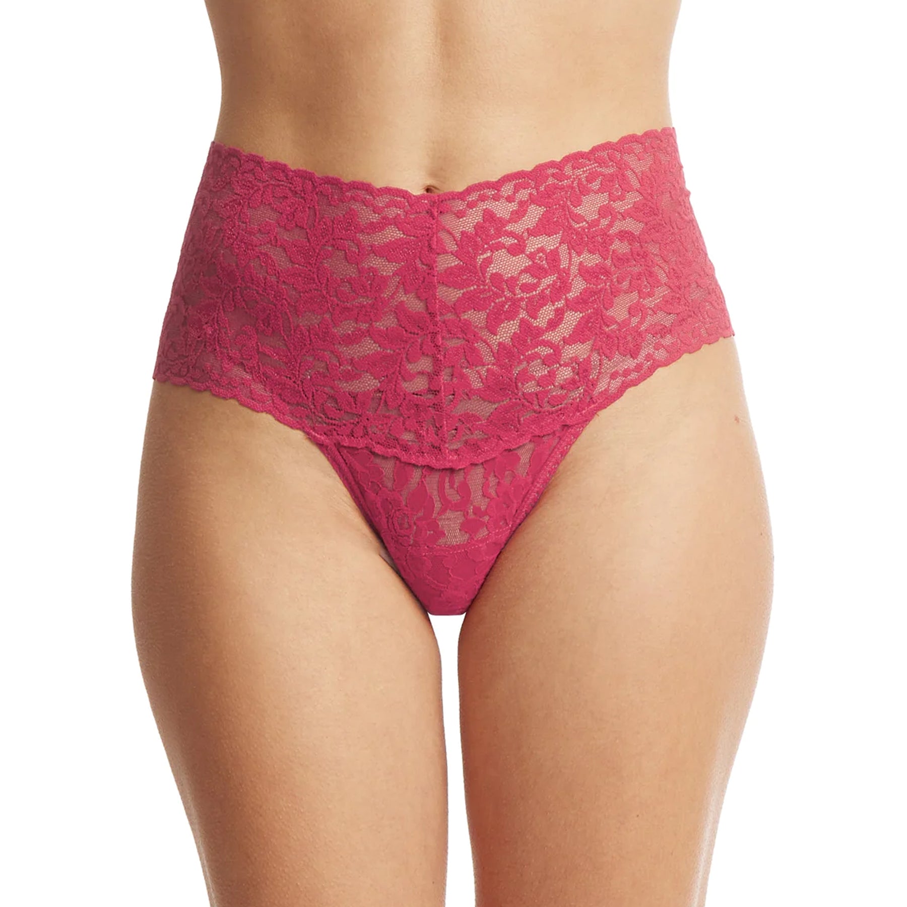 Signature Lace Low Rise Thong Pink Sands