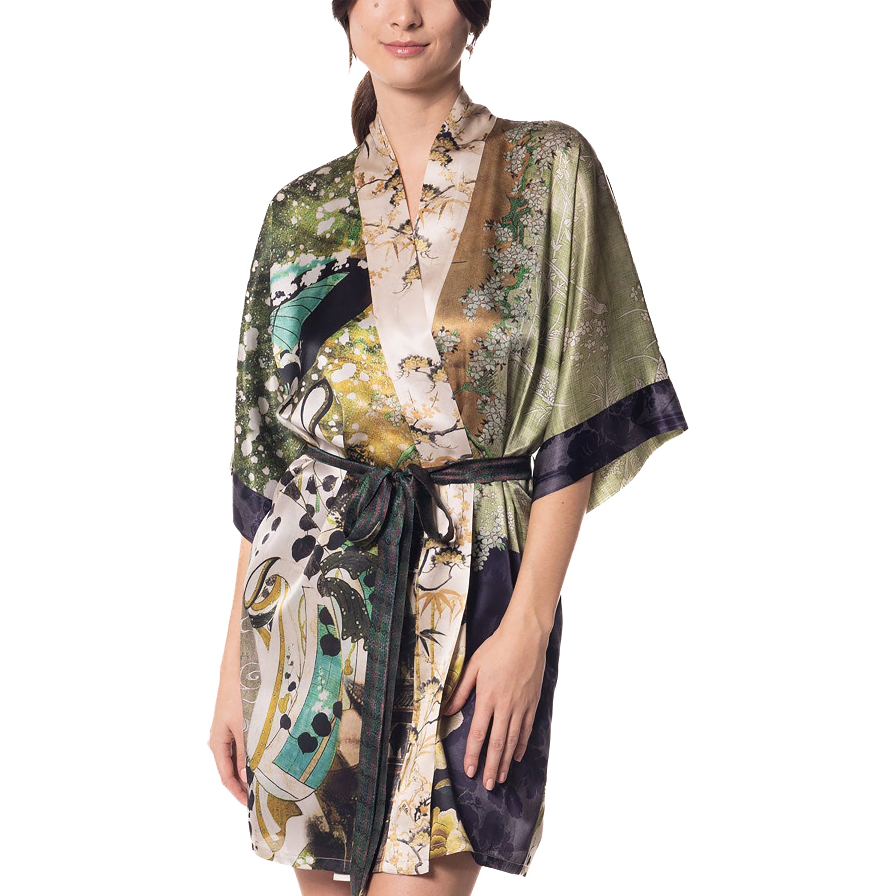 Christine Winter Geisha Silk Short Robe