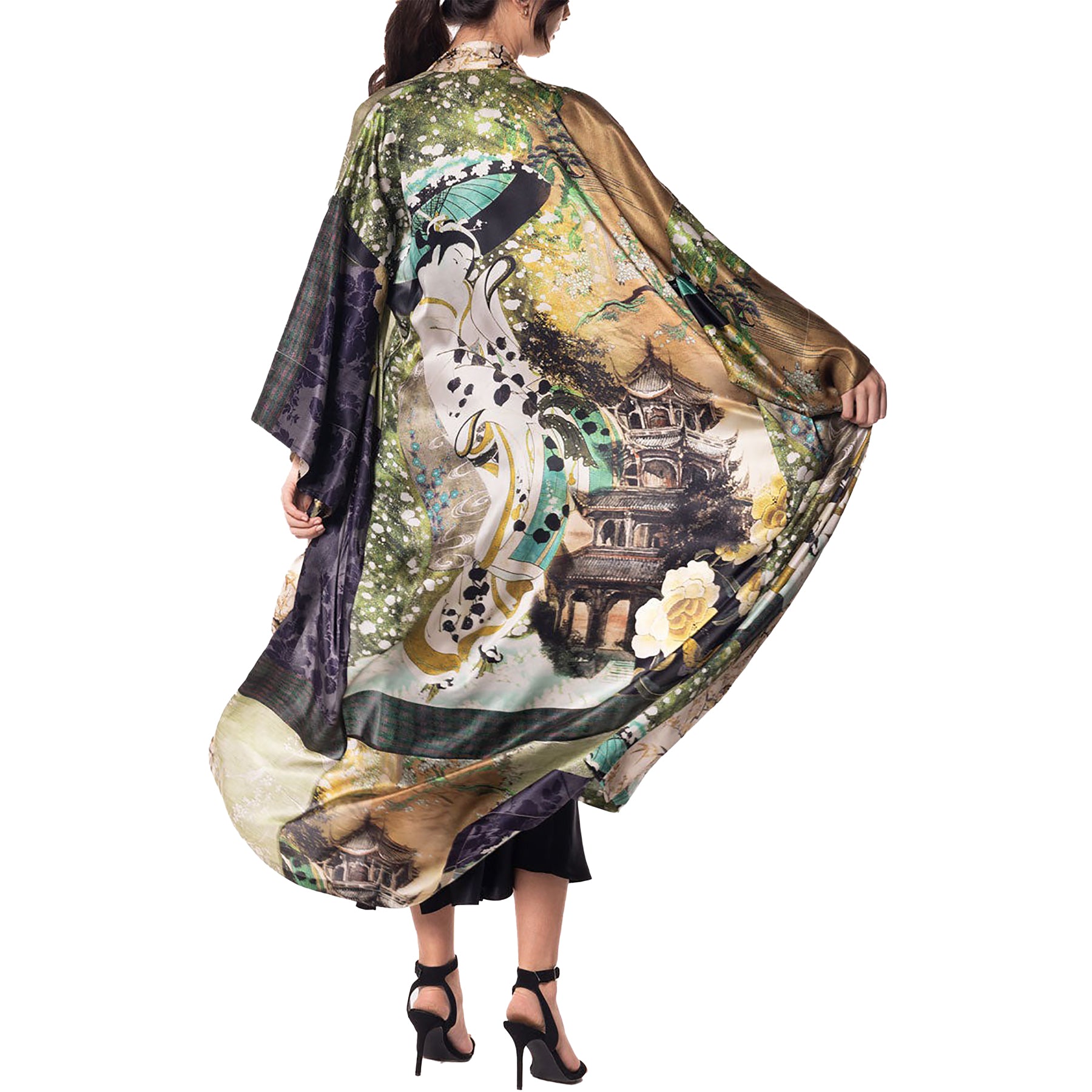 Christine Winter Geisha Silk Long Robe