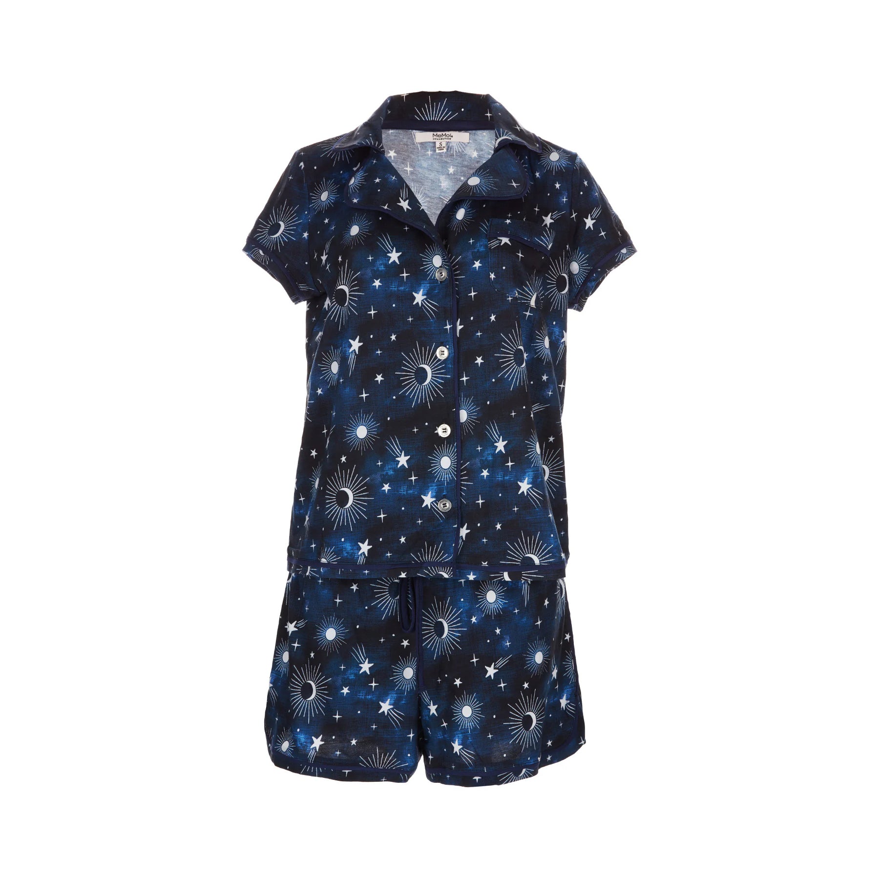 Memoi Short Sleeve Nightshirt & Shorts PJ Set