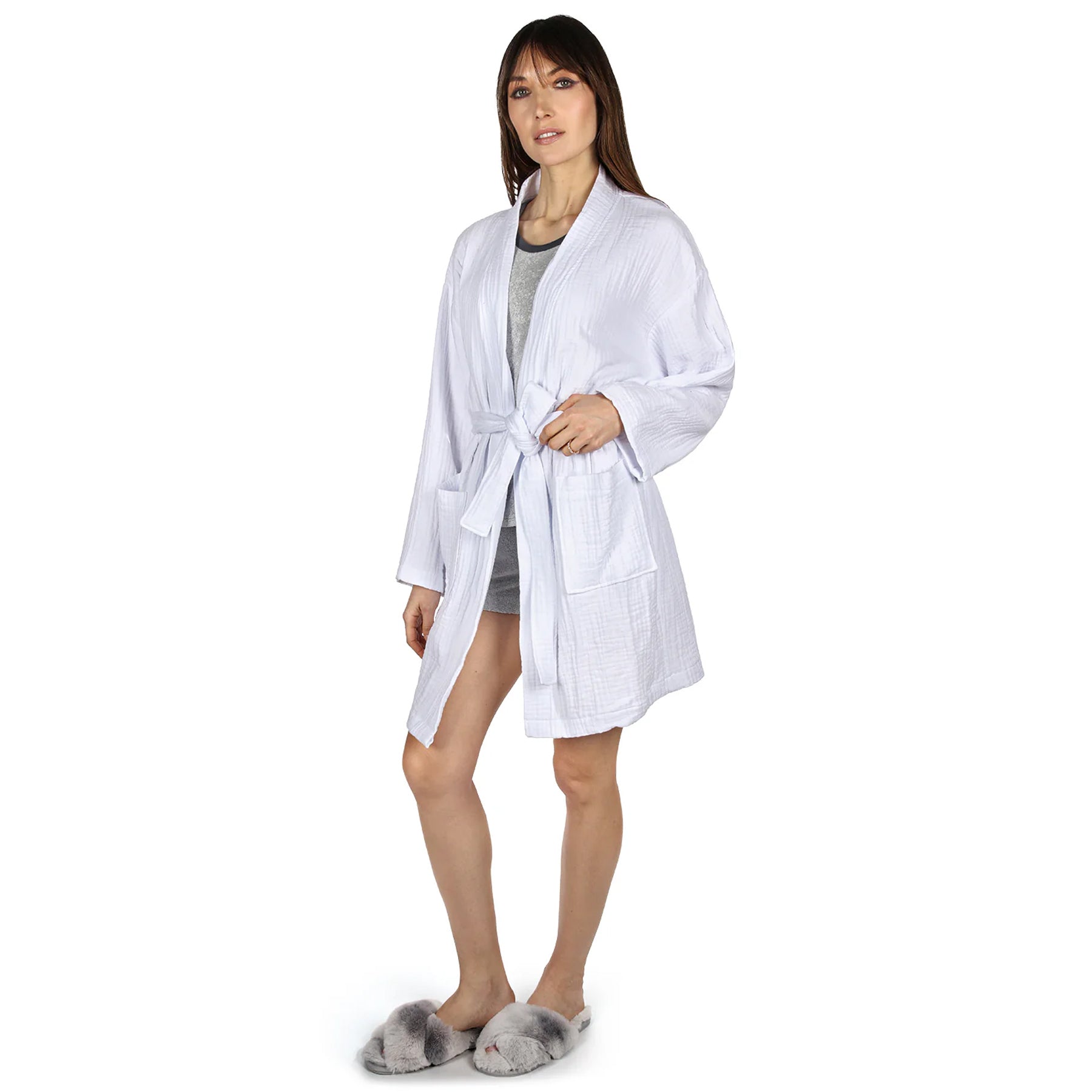 Memoi Short Cotton Robe