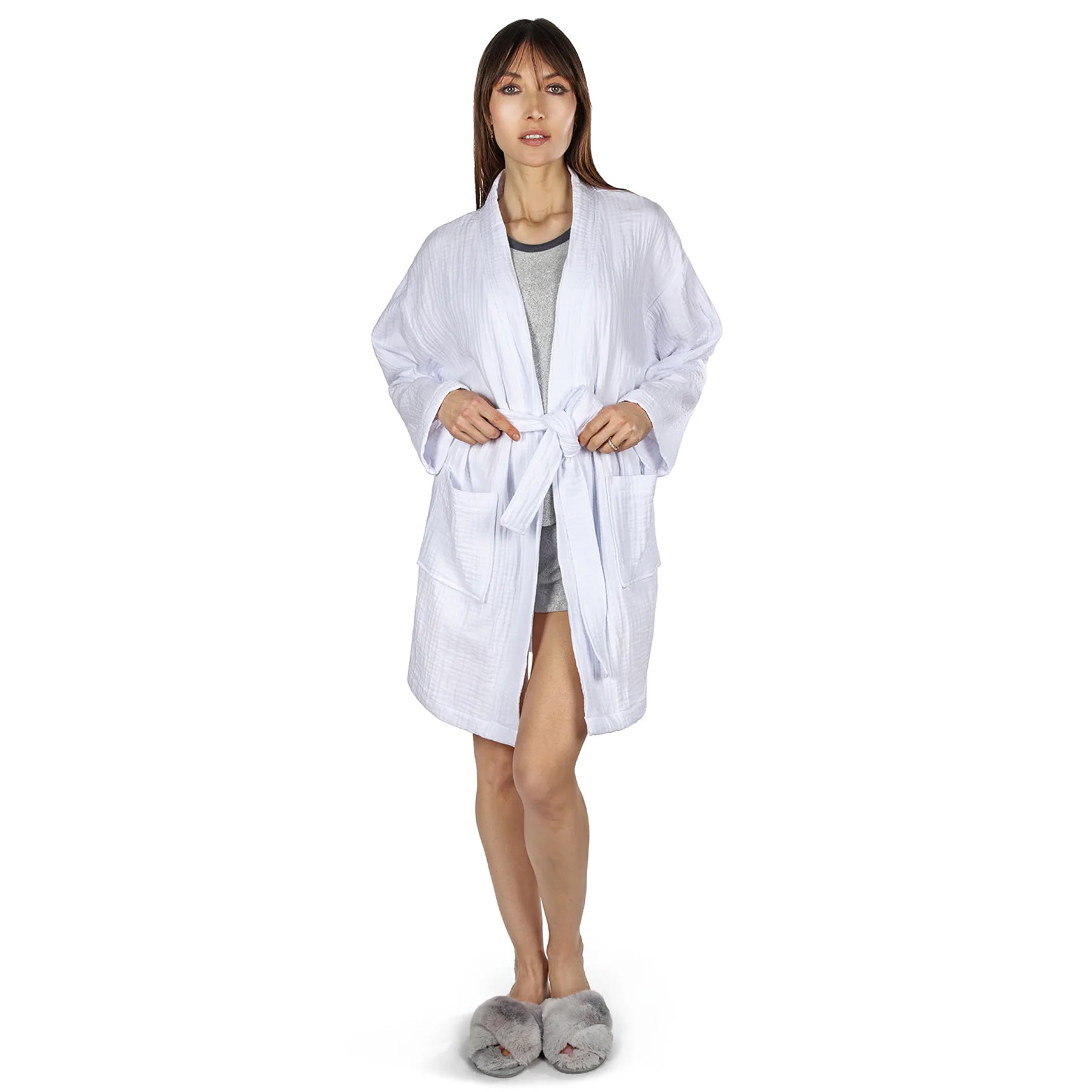 Memoi Short Cotton Robe