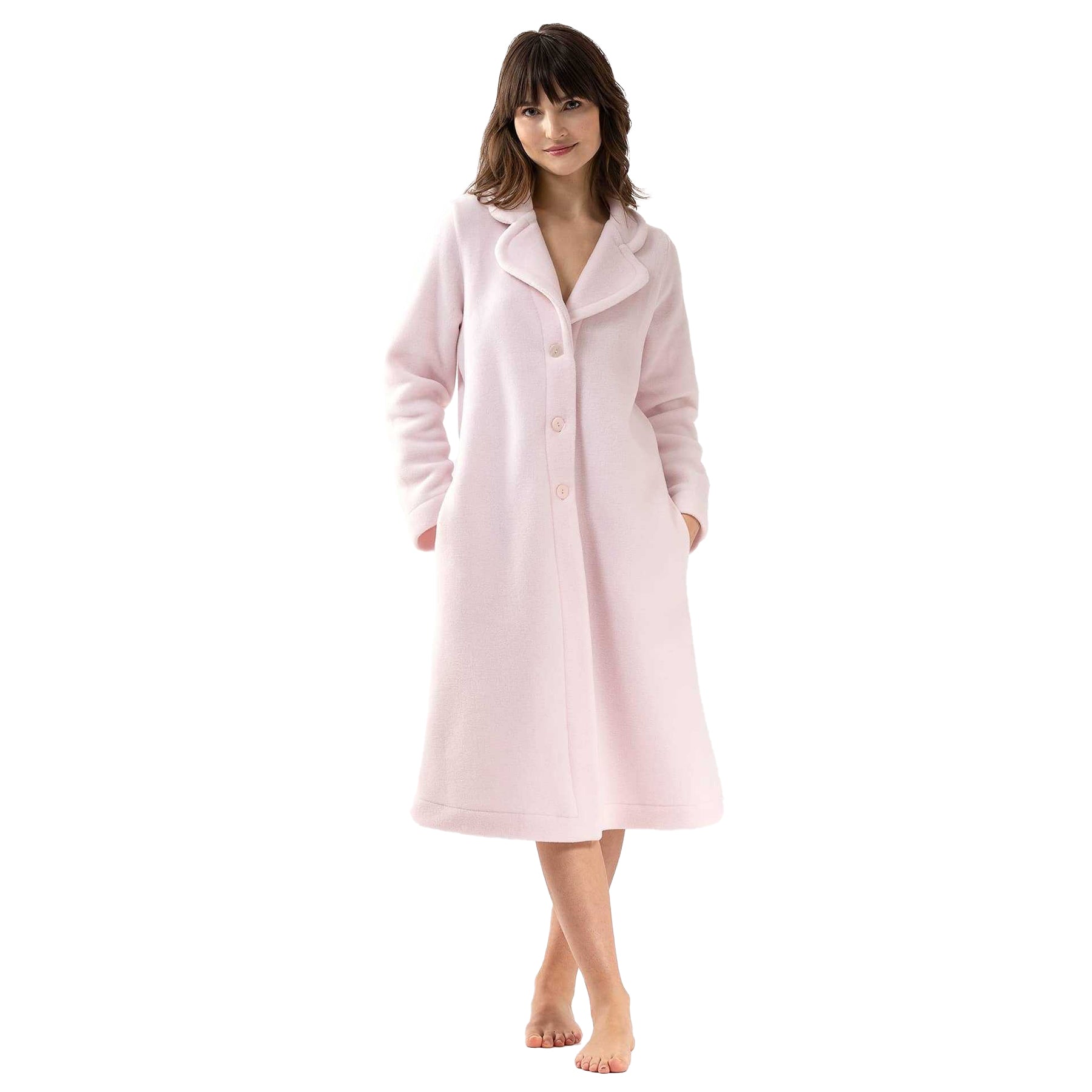 Le Chat Fleece Essentiel Button Robe