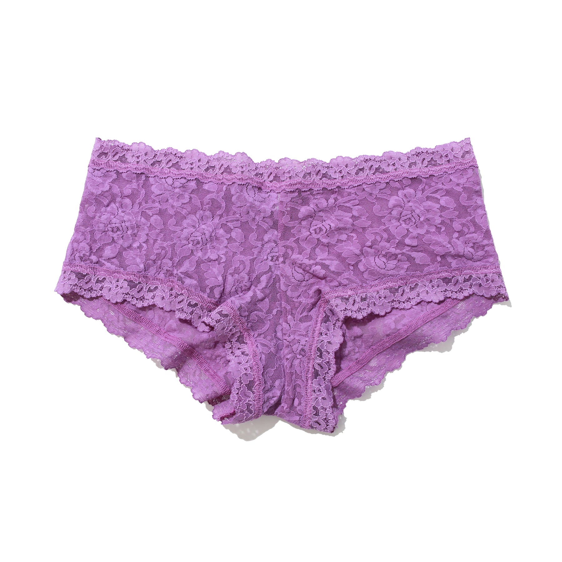 hanky panky lace boyshort in lavender purple venus flat lay