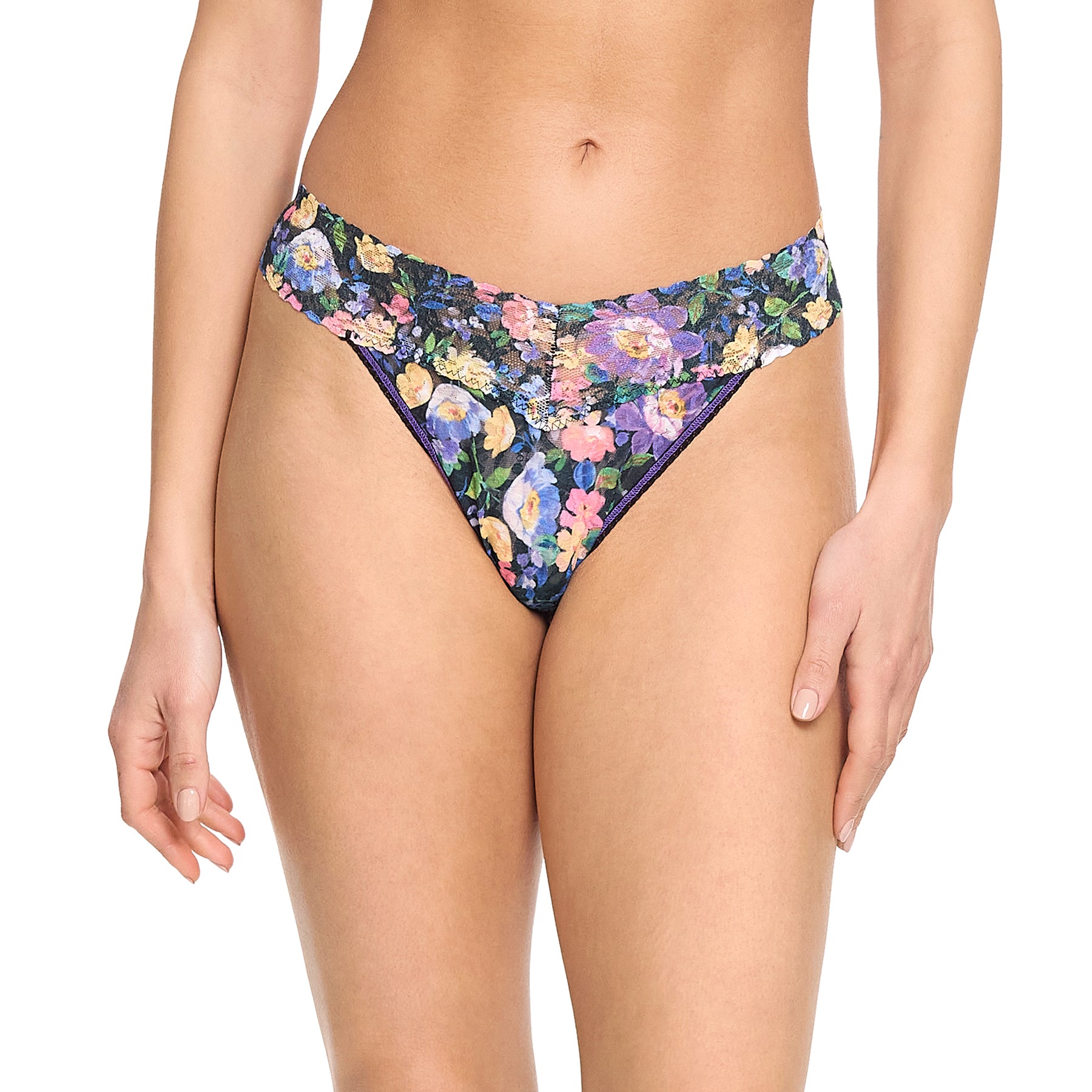 Hanky Panky Printed Lace Original Rise Thong