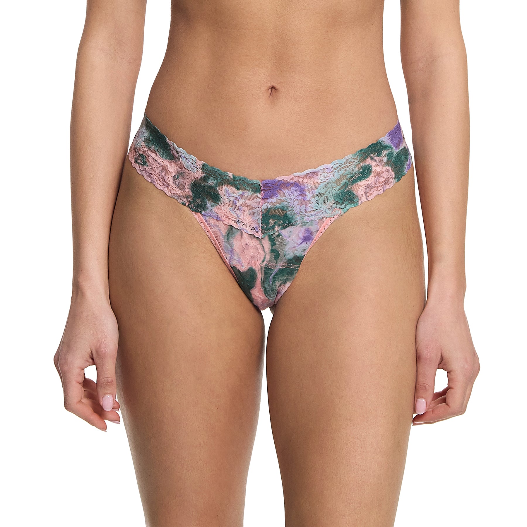 Hanky Panky Printed Lace Low Rise Thong