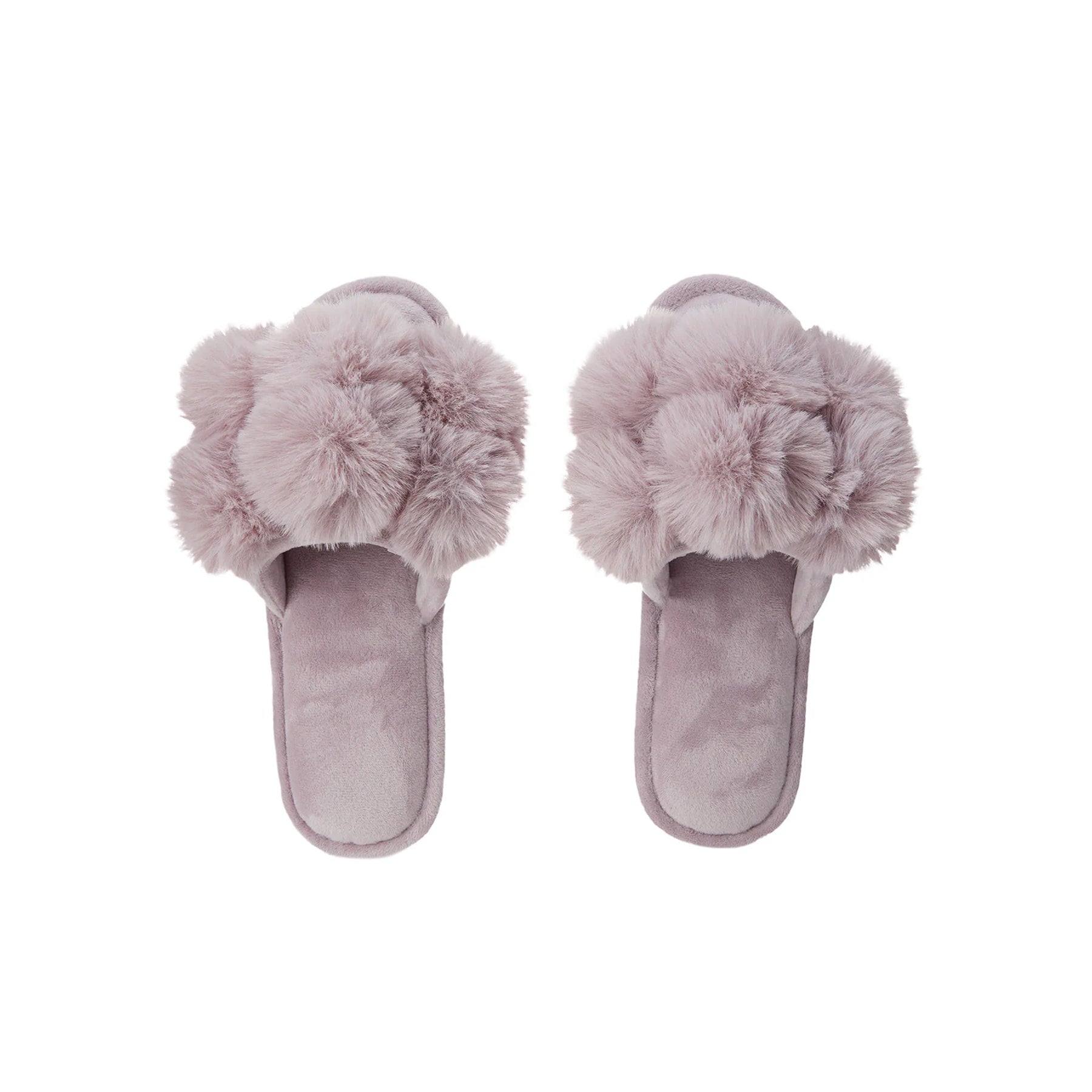 MeMoi Lux Pom Pom Slippers