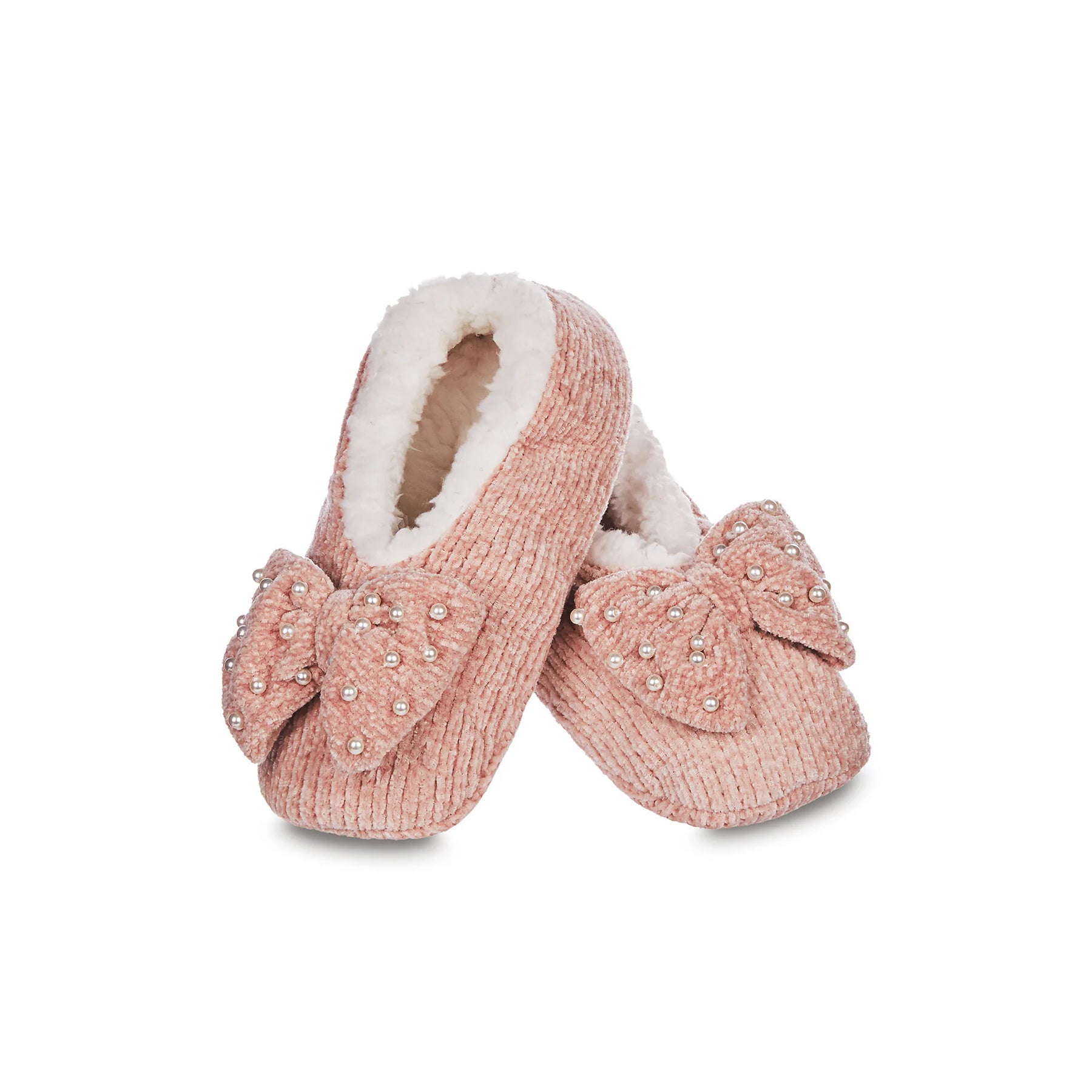 MeMoi Pearl Bow Slippers