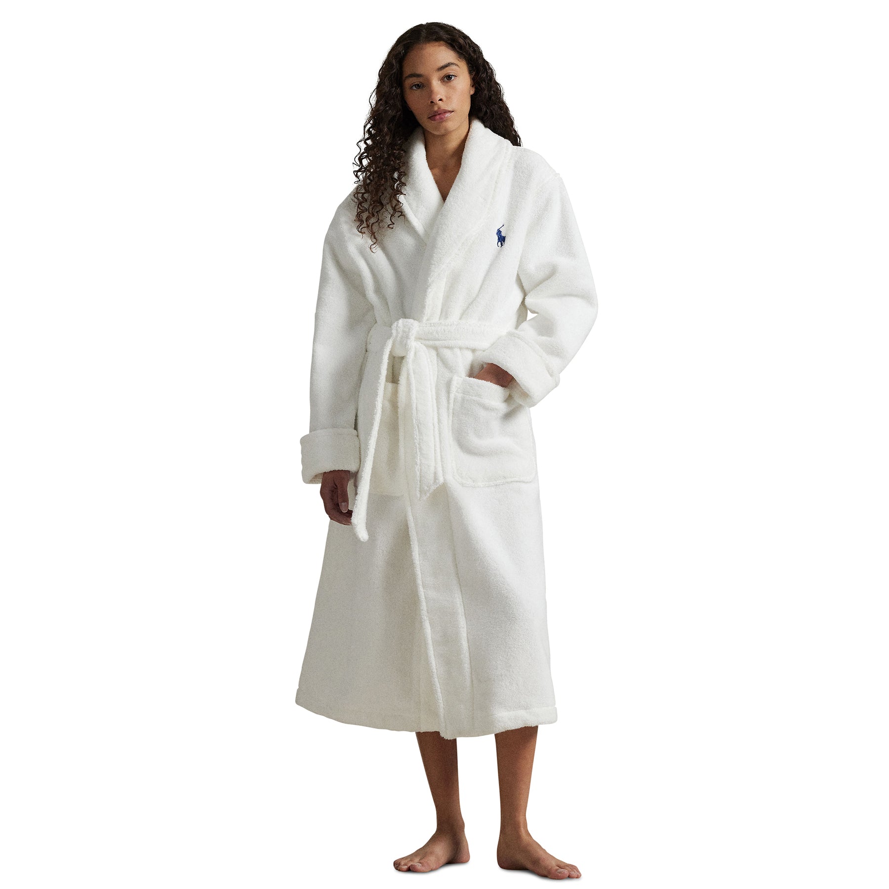 Polo Ralph Lauren Terry Robe with Iconic Bear - model front