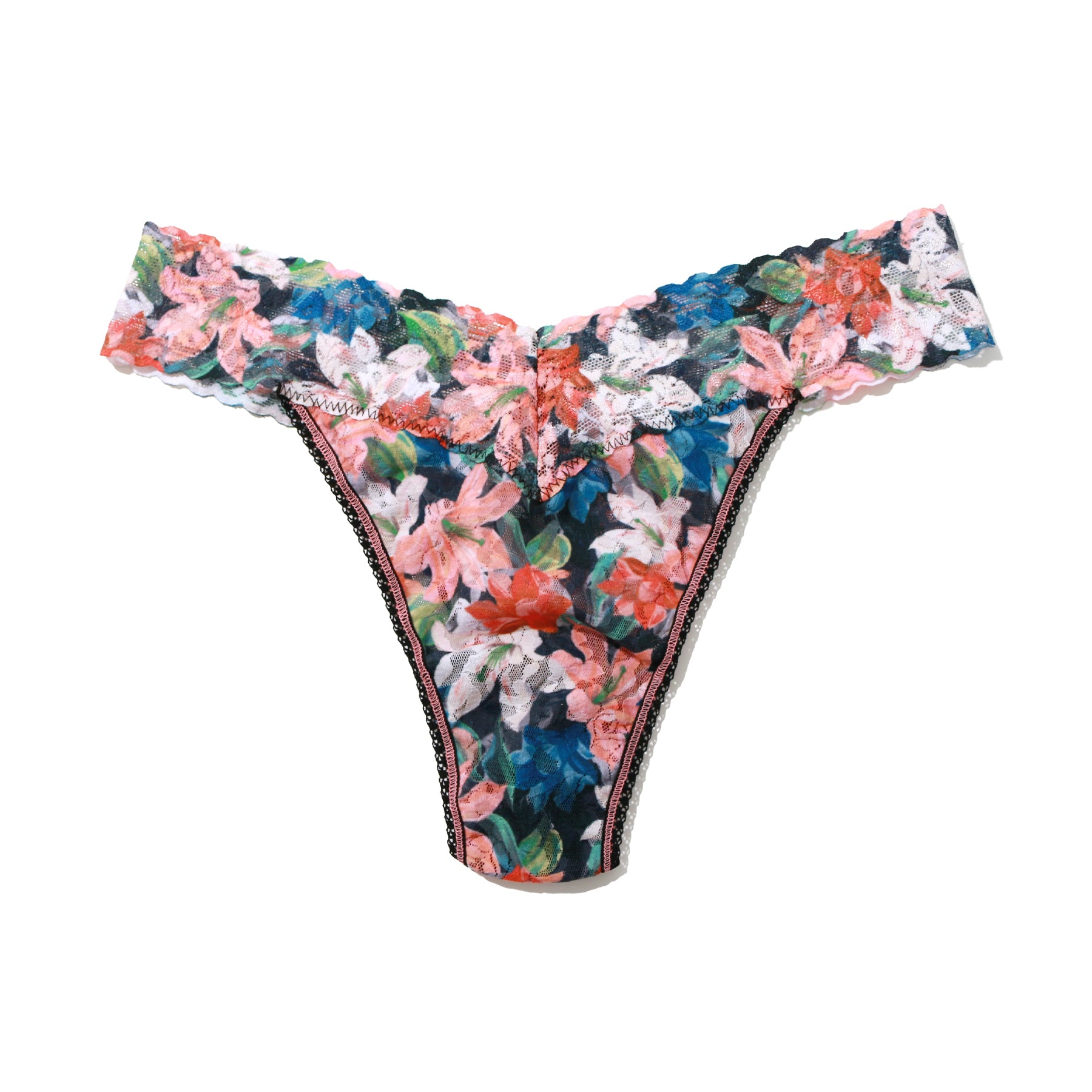 Hanky Panky Printed Lace Original Rise Thong