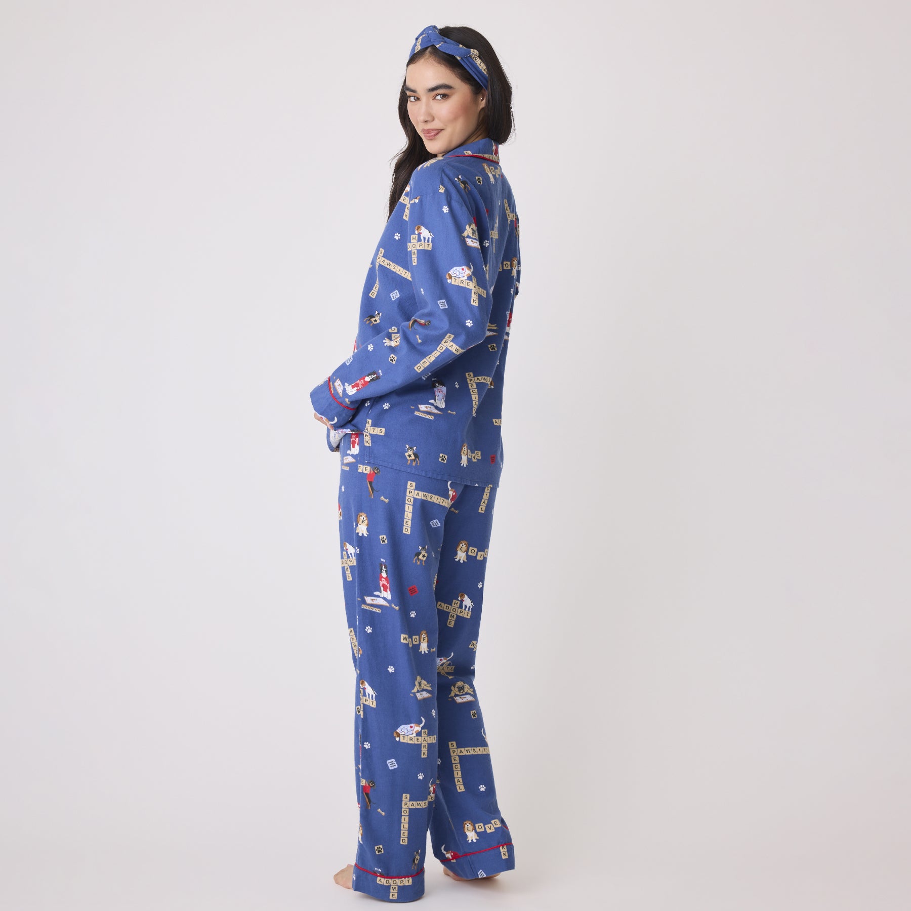 PJ Salvage Love Leo Dog Rescue Flannel PJ Set