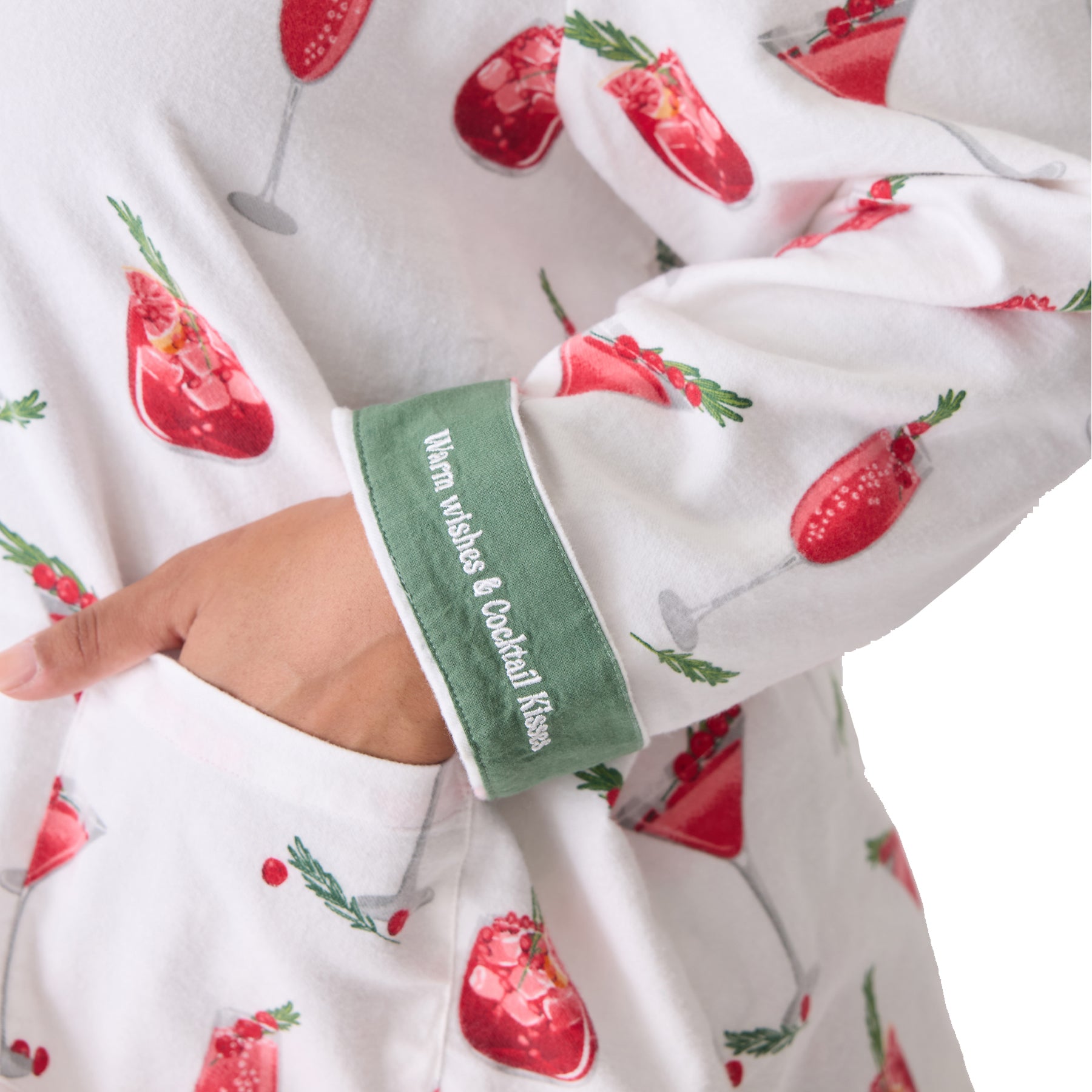 PJ Salvage Cranberries & Cocktails Flannel PJ Set