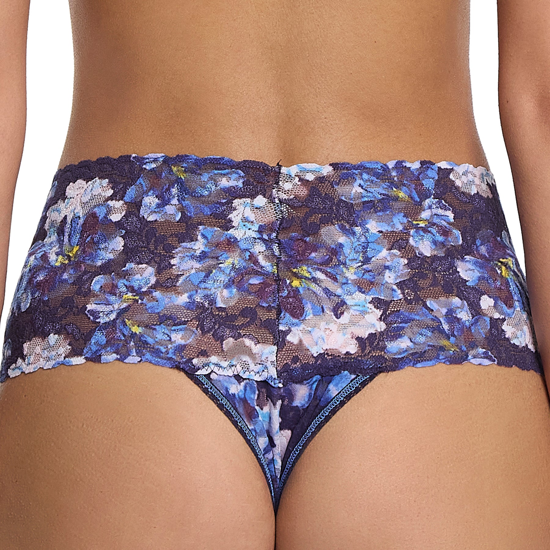 Hanky Panky Printed Lace Retro Rise Thong