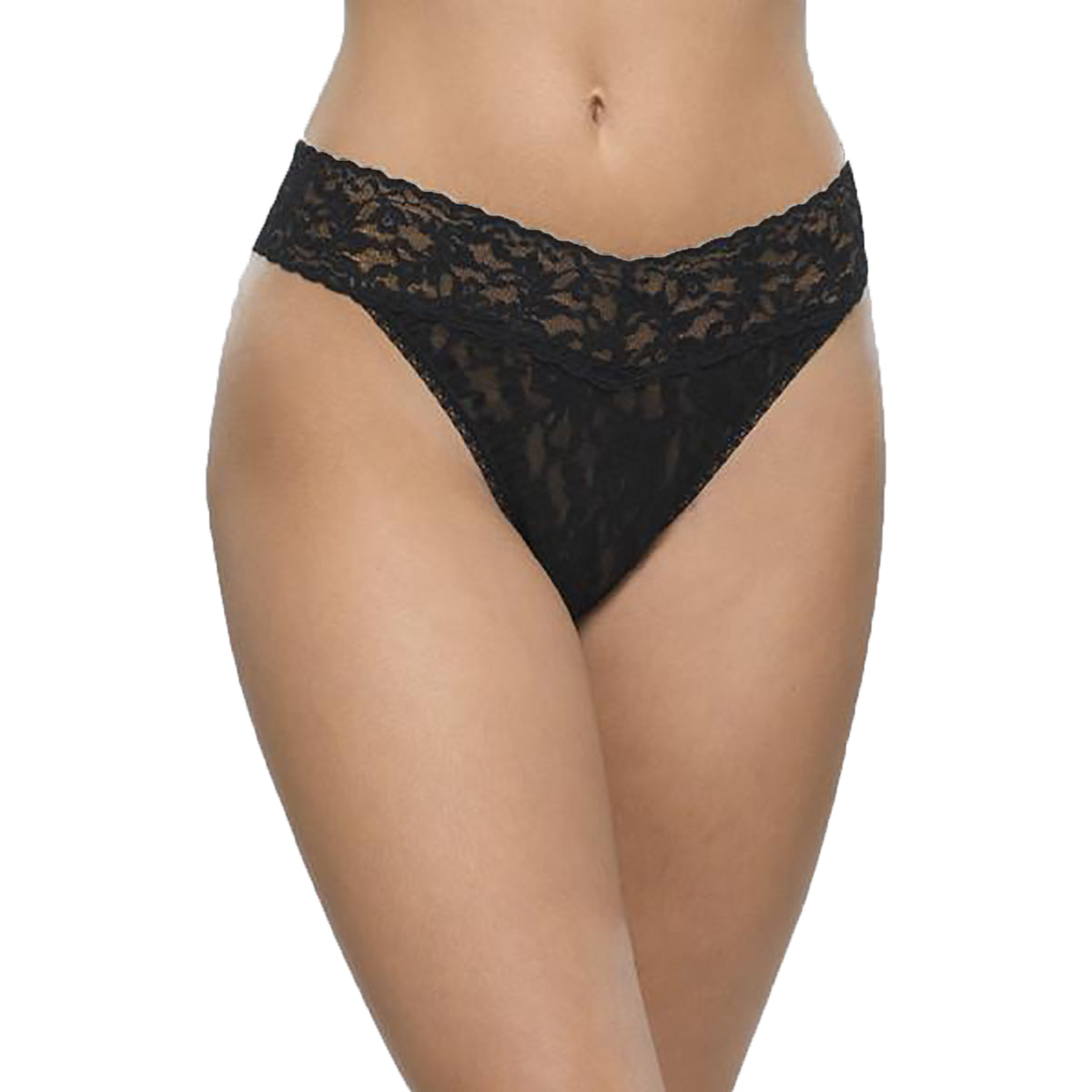 Hanky Panky Lace thong in black lace panty lingerie canada linea intima toronto original rise thong