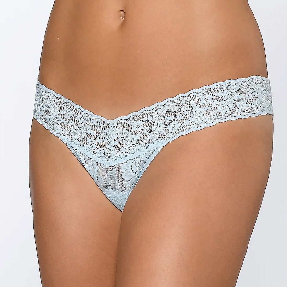 Hanky Panky "I DO" Lace Low Rise Thong 6510 in Blue