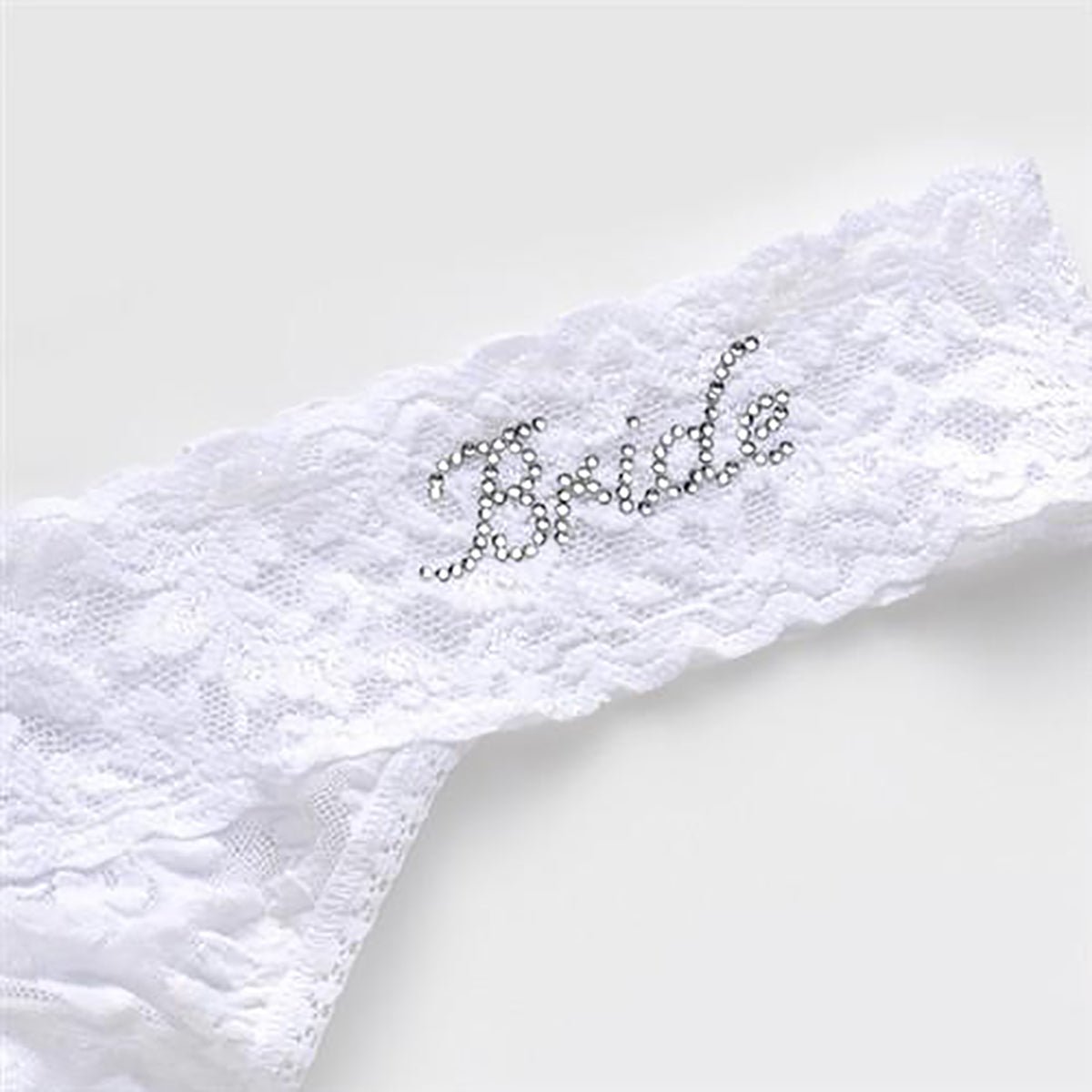 Hanky Panky "Bride" Crystals Original Rise Thong in White 481141