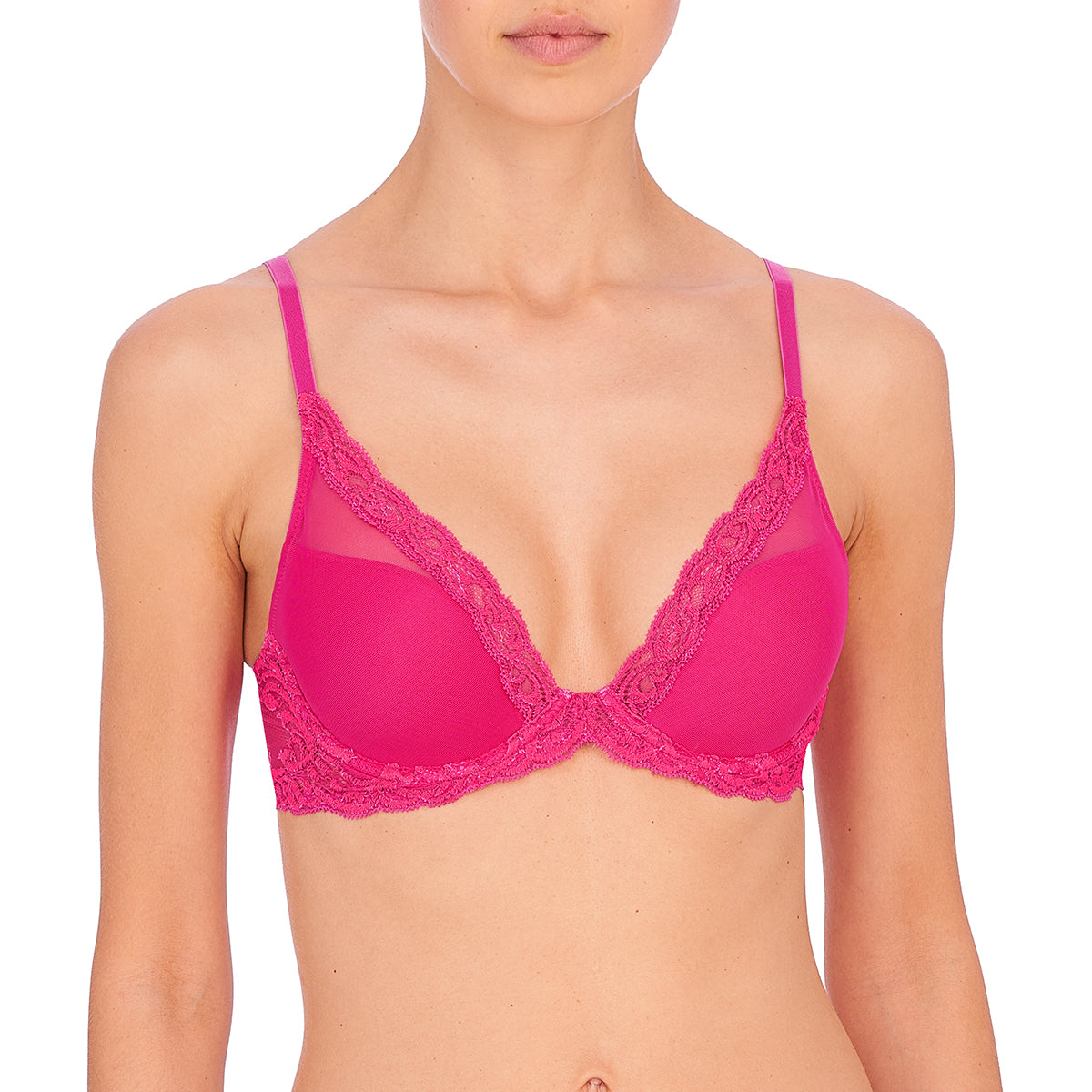 Natori Women's Feathers Plunge Unlined Underwire Bra, Cafe, 30A at   Women's Clothing store