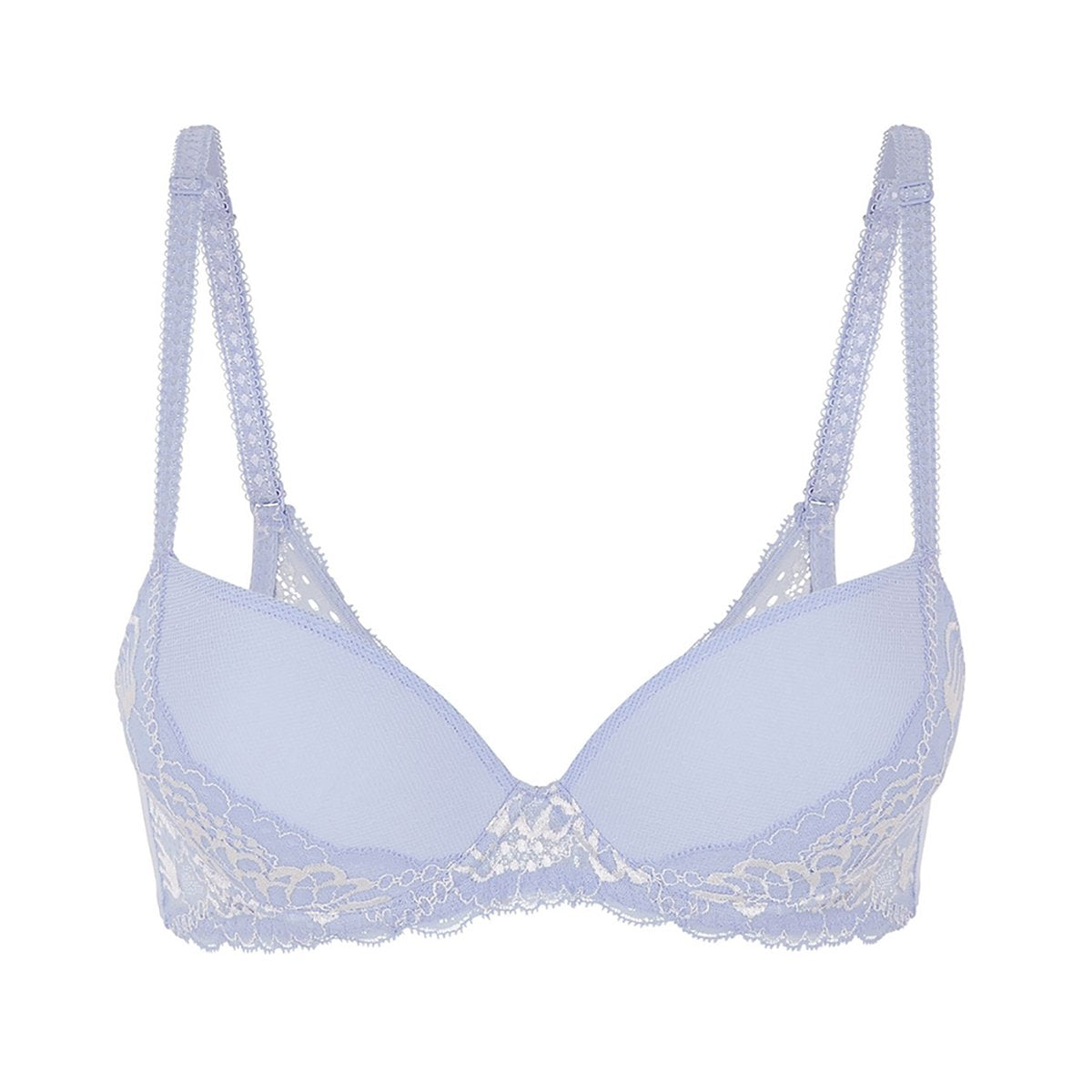 Simone Perele Promesse Push Up Bra 12H340 in Frozen baby blue front view off-figure