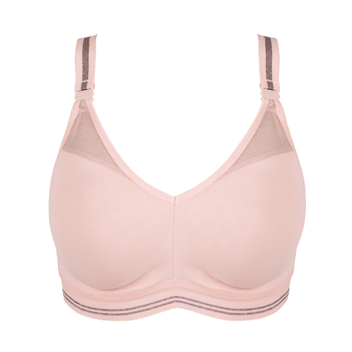 Empreinte Initiale Sports Bra in Bubble pink 07200 french lingerie canada linea intima in-pulse